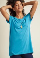 Modcloth Simplicity On A Saturday Tunic In Lagoon In Xs