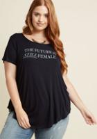 Modcloth She Into The Future T-shirt In 1x