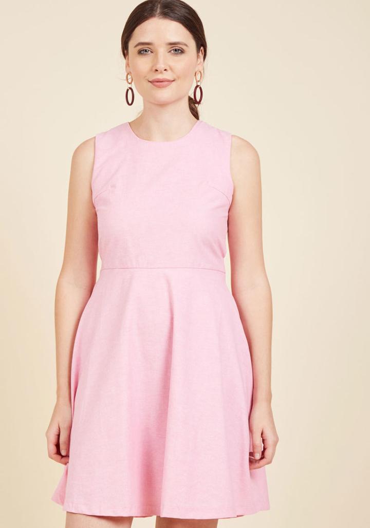  Confidently Classic A-line Dress In Carnation In Xl