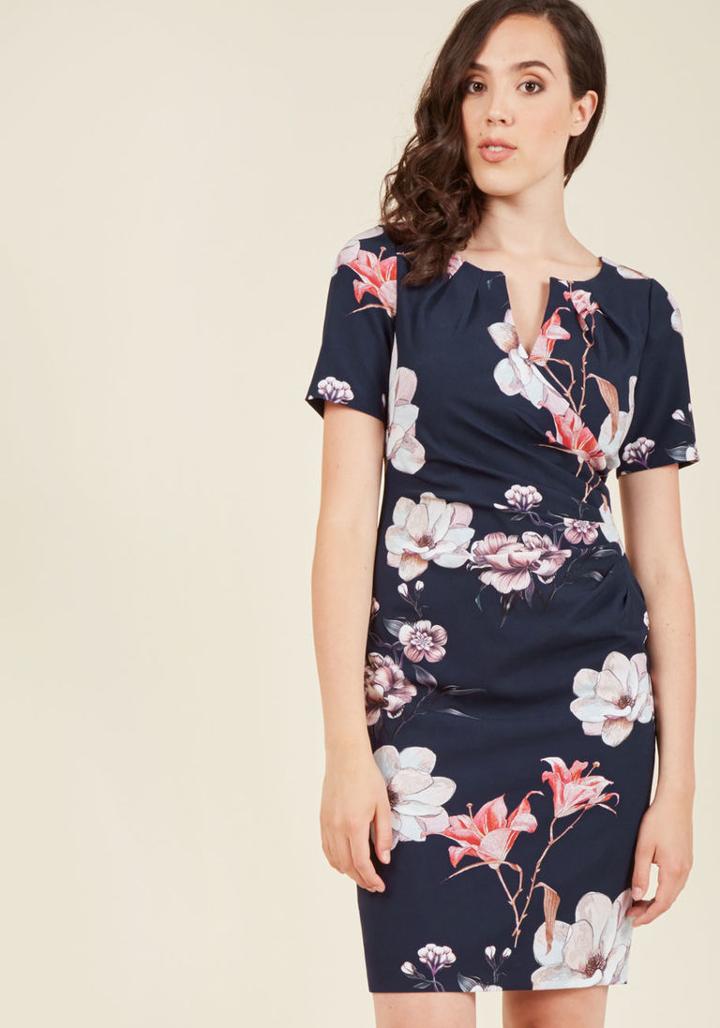 Adriannapapell Adrianna Papell Scholarly Celebration Floral Sheath Dress In 18