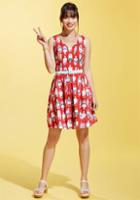 Modcloth Zest Of The Bunch A-line Dress In Ice Pop In 1x