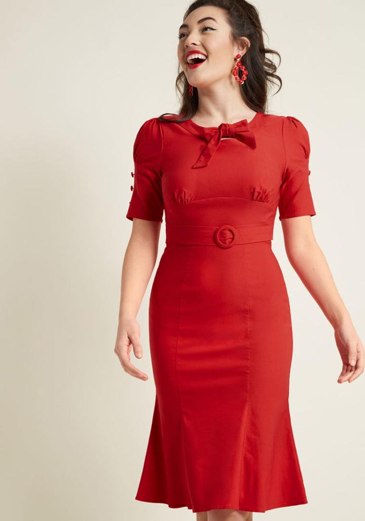 Modcloth Sentimental Sensation Sheath Dress In 2x