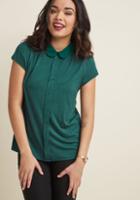 Modcloth Perfected Polish Knit Top In Spruce In 4x