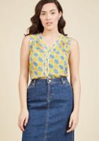 Modcloth Cafe Au Soleil Sleeveless Top In Print Mix In Xxs