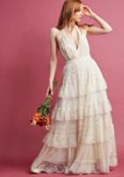 Modcloth Layered Love Maxi Dress In Ivory In Xl