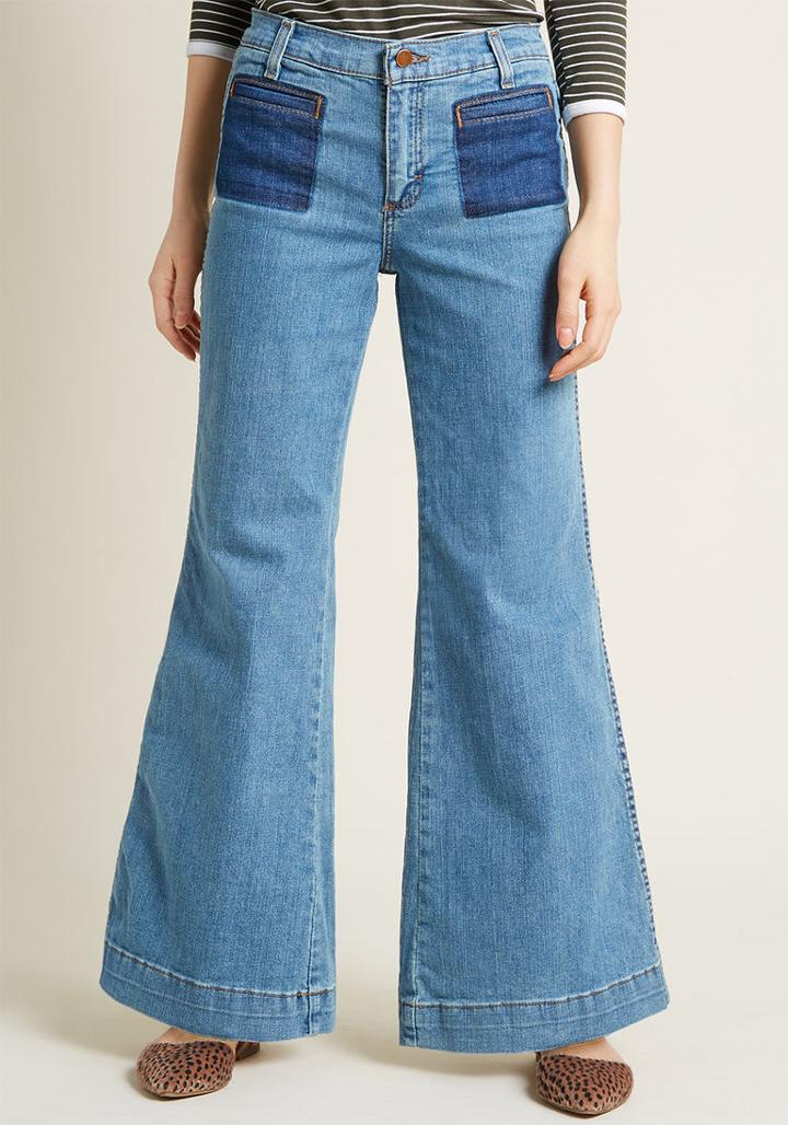 Wrangler Wrangler X Mc Wide-leg Whim Jeans In Stone Wash - 30 In 6