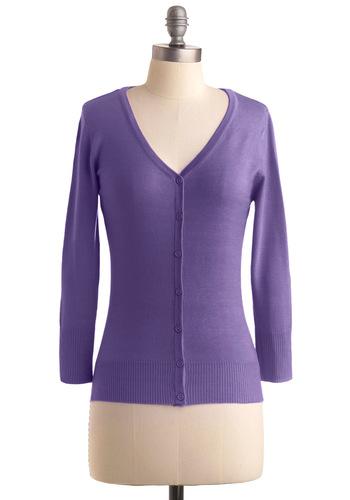 Charter School Cardigan In Orchid