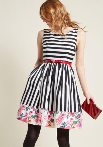 Modcloth Miss Mix-it A-line Dress In Xl