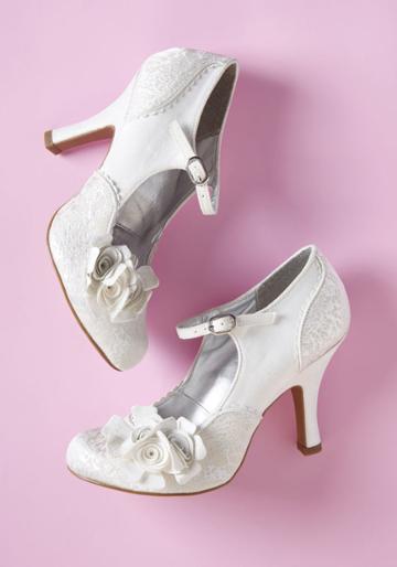 Rubyshoo Ruby Shoo Statement Arrangement Mary Jane Heel In Ivory In 38