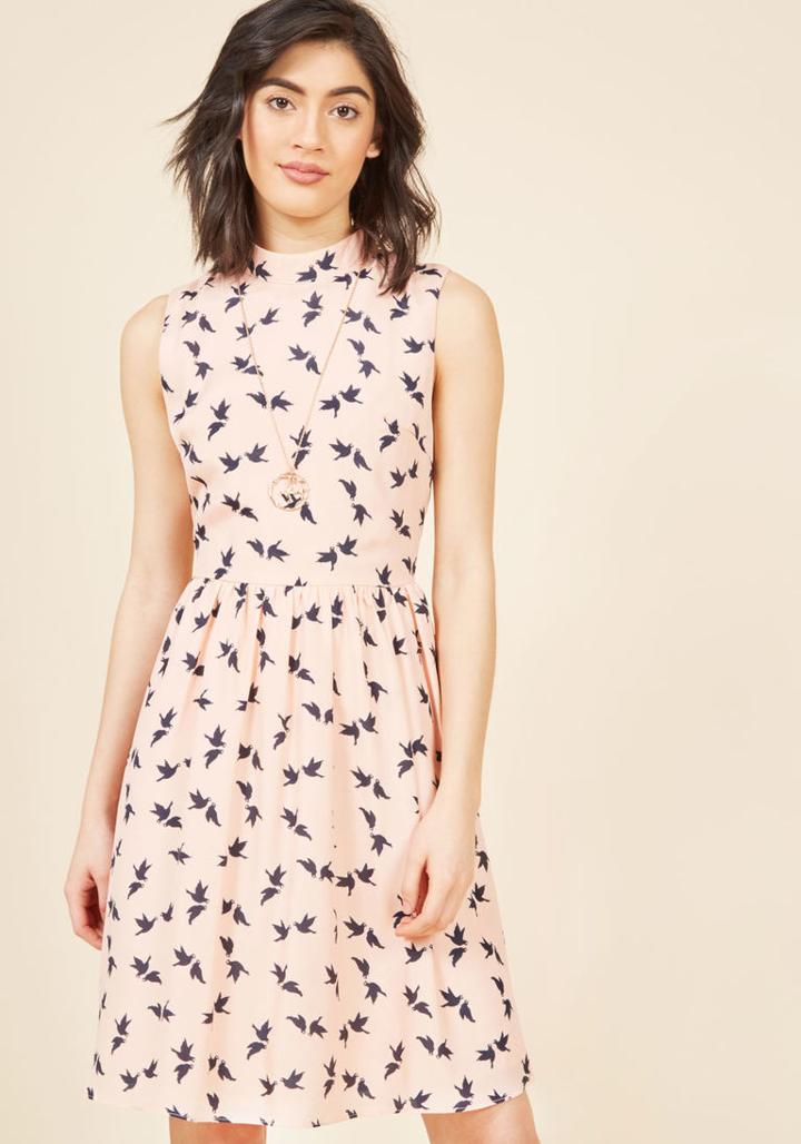  Certainly Sophisticated A-line Dress In Birds In L
