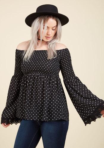 Flirt And Foremost Long Sleeve Top In S