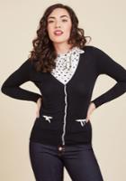  Flawlessly Polished Cardigan In Black In M