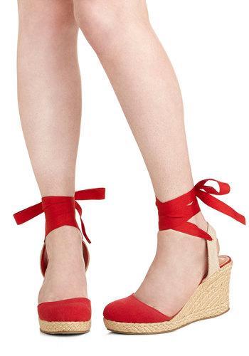J.p. Original Corp. Summer Ease Wedge In Red