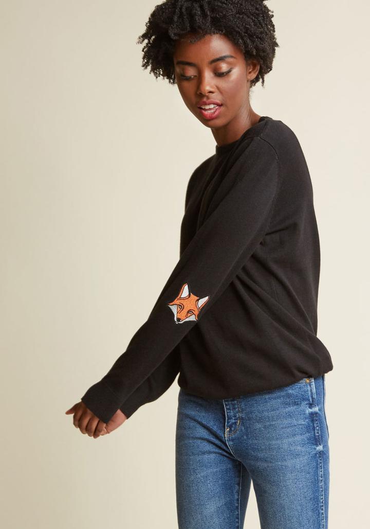 Sugarhillboutique Sugarhill Boutique Fox Follows Action Sweater In 10 (uk)