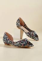 That's More Like It Peep Toe Flat In Floral In 11