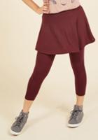 Modcloth Skirt With The Idea Leggings In Burgundy In 1x