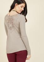  Pinball's In Your Court Thermal Top In Taupe In 3x