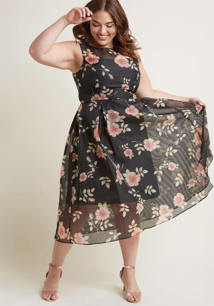 Adriannapapell Adrianna Papell Blind Love Midi Dress In 10