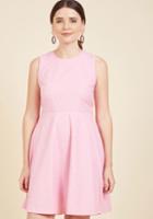  Confidently Classic A-line Dress In Carnation In M