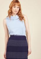 Modcloth Exquisite Exhibition Sleeveless Top In Periwinkle In Xl