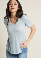 Modcloth Elevated Basic Knit Top In Mint Blue In 1x