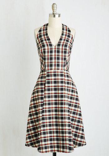 Coconinno Scholastic Classic Dress In Mini Plaid