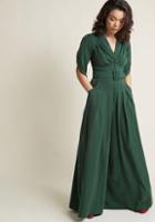Modcloth Miss Candyfloss The Embolden Age Jumpsuit In Pine In S