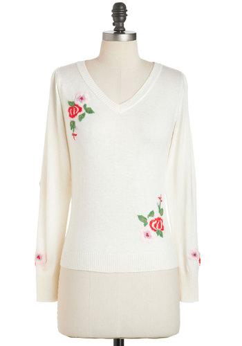 Tulle Clothing A Moments Roses Sweater