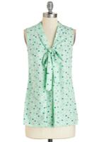 Poema South Florida Spree Top In Mint Dots