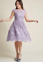 Modcloth Chi Chi London Exquisite Elegance Lace Dress In Lavender In 10