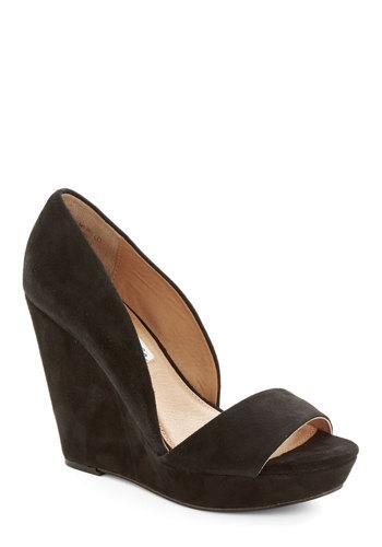 Naughty Monkey Every Day Of The Chic Wedge In Black From Modcloth