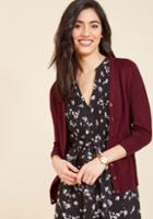 Modcloth Charter School Cardigan In Mulberry In M