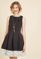  Luck Be A Lady A-line Dress In Black And Lace In 8 (uk)