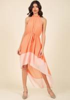 Modcloth Befitting Of Fame Maxi Dress In Peach
