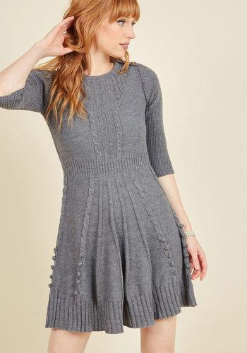  Warm Cider Sweater Dress In Ash In M