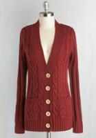 Mak Your Fireside Of The Story Cardigan In Rust