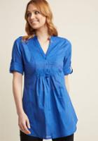 Modcloth Back Road Ramble Tunic In Blue In S