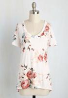  Florist's Apprentice Floral T-shirt In Ivory In 2x