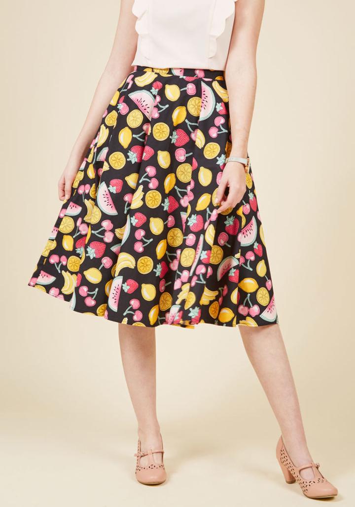  Ain't That The Fruit? A-line Skirt In Melon Mix In 2x