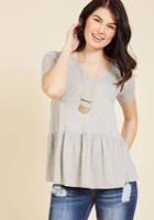  Just Effortless Top In Grey In Xxs