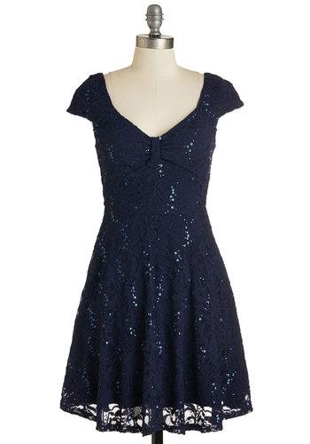Yellowstar Cask Party Dress In Midnight Blue
