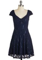 Yellowstar Cask Party Dress In Midnight Blue