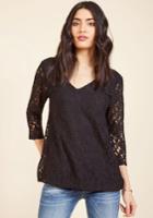  Of Ladylike Mind Lace Top In Black In S