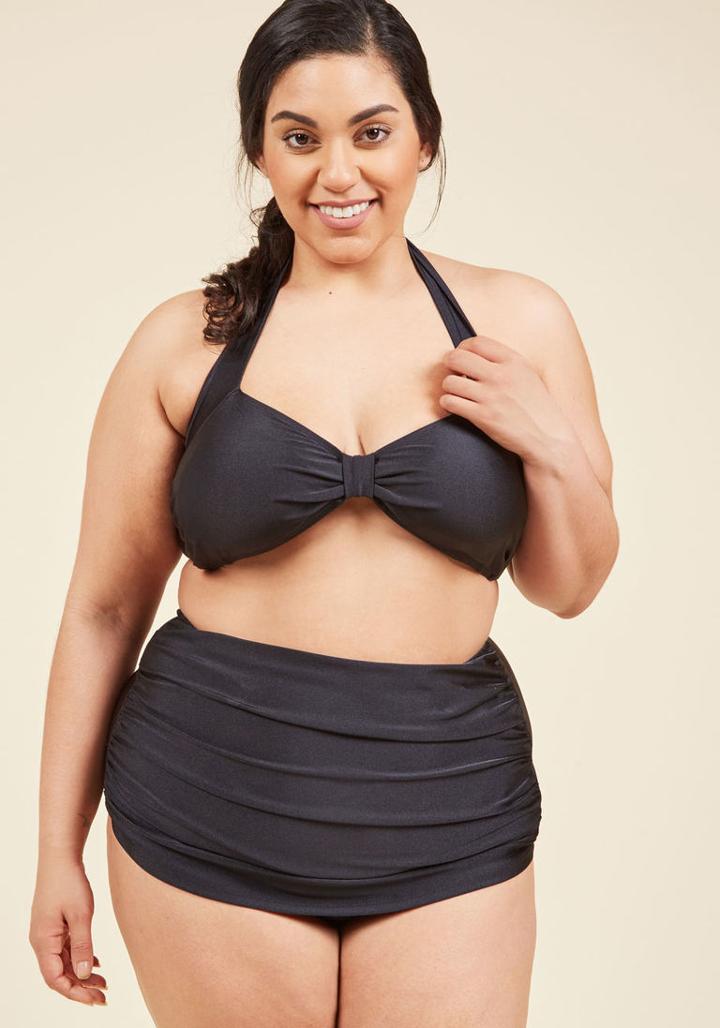  Bathing Beauty Two-piece Swimsuit In Black - 16-34 In 22