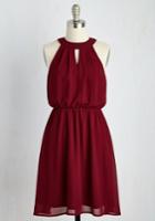  City Sway A-line Dress In Wine In L