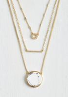 Capwellco Howlite At The Moon Necklace