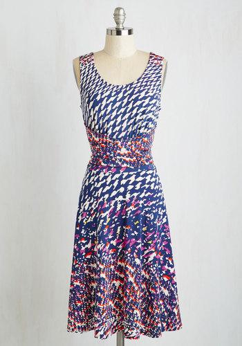 Leota Frequent Flier Files Dress In Houndstooth