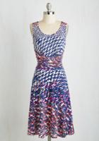 Leota Frequent Flier Files Dress In Houndstooth