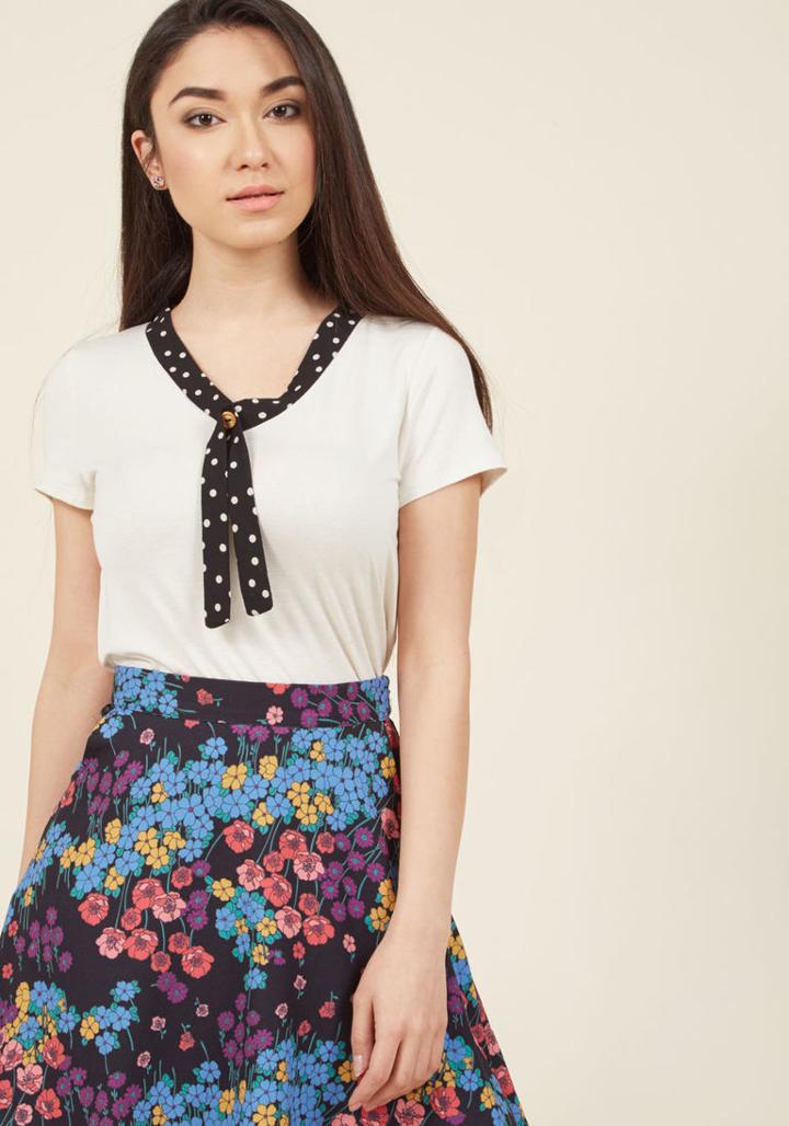 Modcloth In Other Words Knit Top In Xl