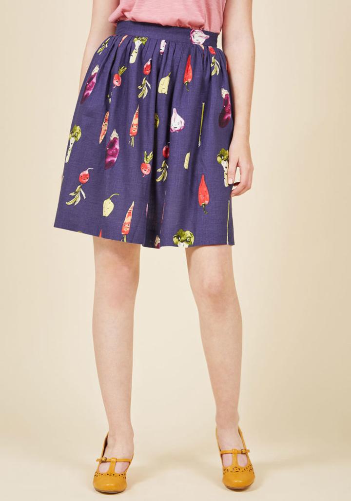  Veggie As She Goes A-line Skirt In L